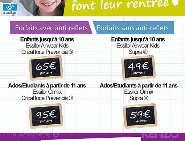 rentree offre promo optique