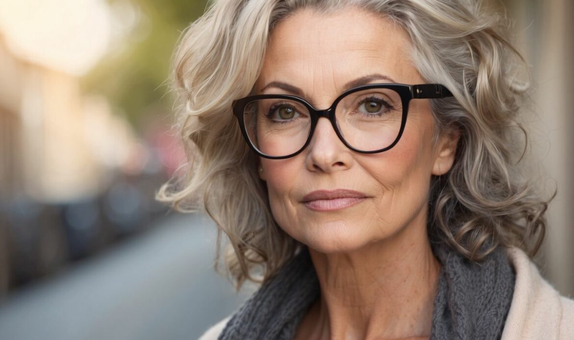Femme 60 ans lunettes