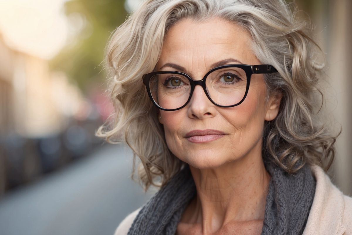 Femme 60 ans lunettes