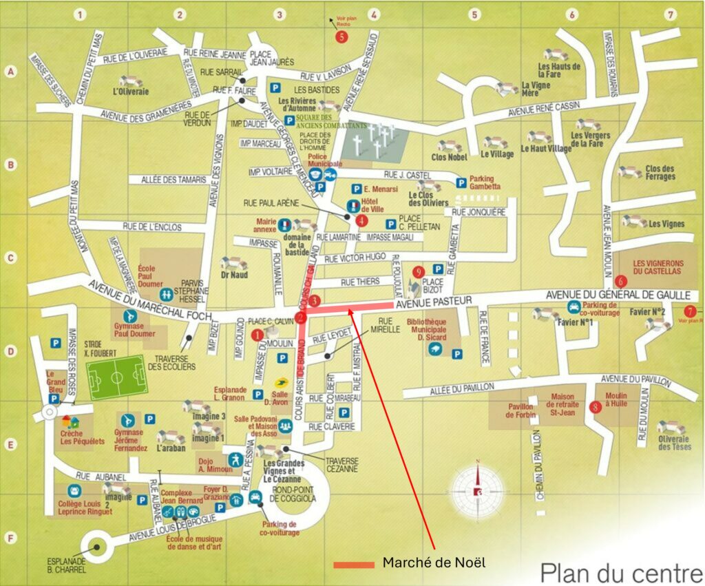 Plan du marché de noel 2025